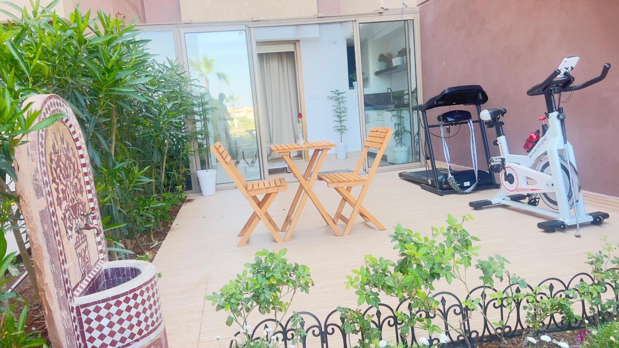 Appartement De Luxe Avec Jardin Vue Sur La Piscine Golf Securise 24H Sur 24 A 5 Minutes De L Aeroport Marrakesch Exterior foto
